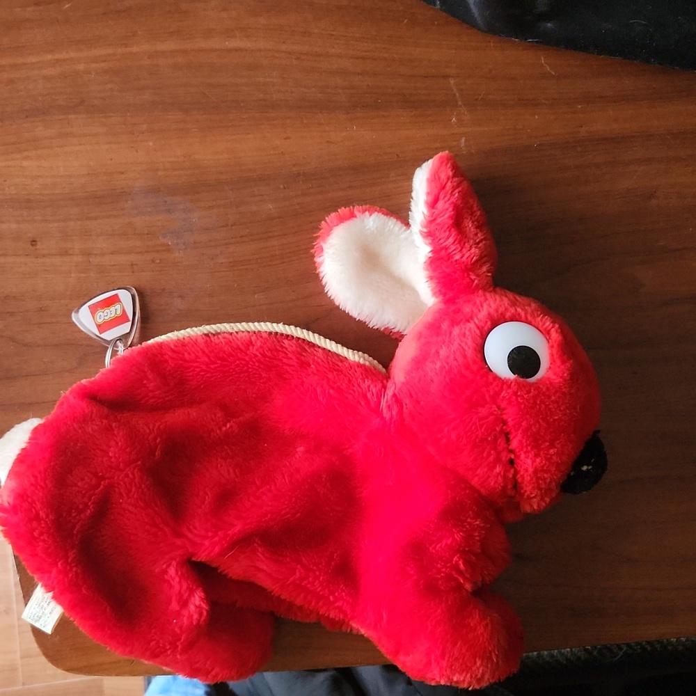 Soft red Lego rabbit